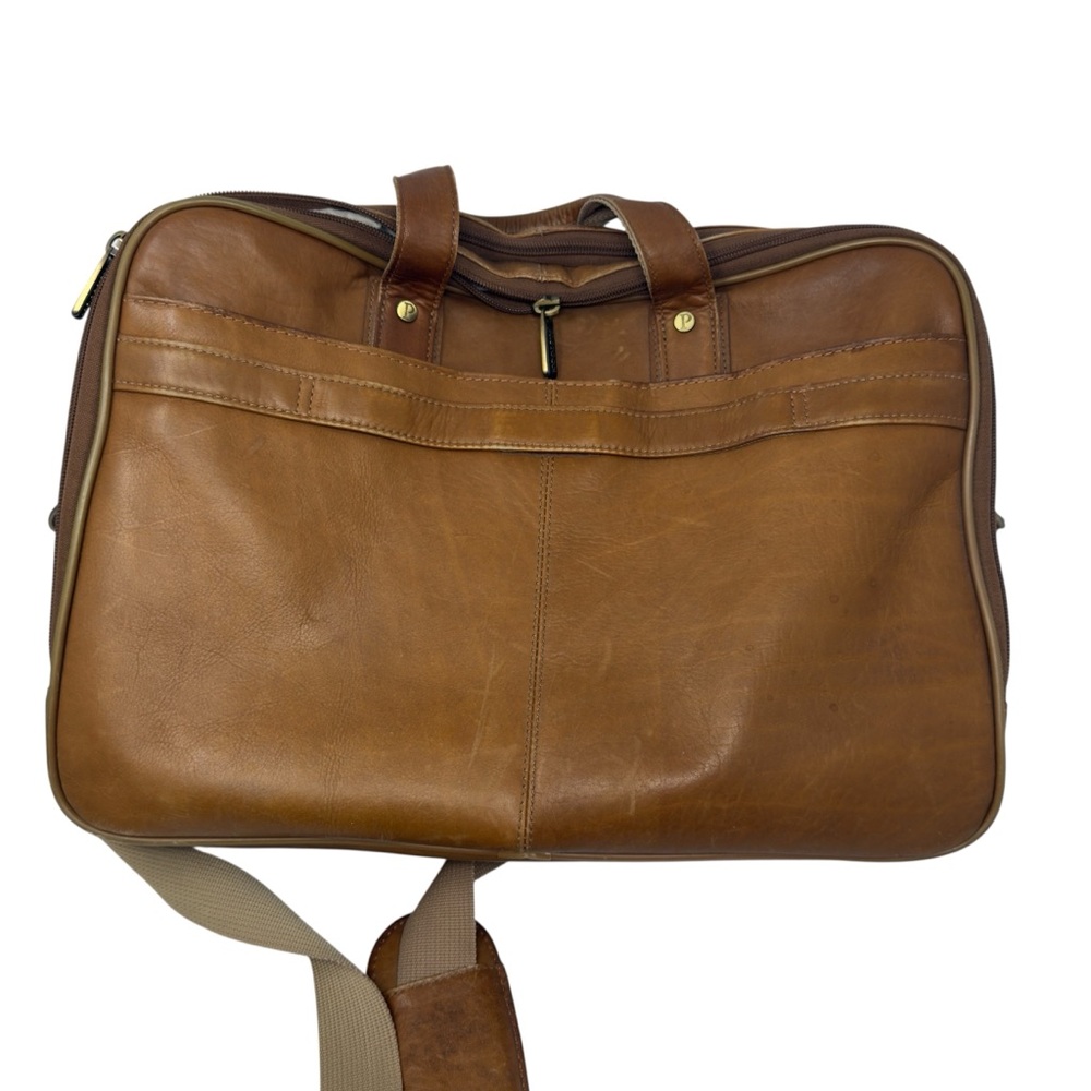 Protocol mens Leather Shoulder Laptop Bag satchel - Picture 4 of 8